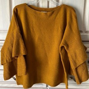 Madewell flutter sleeve sweater